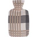 Classic Plant Hot Water Bottle with Organic Knitted Check Cover, 1.8 Litres - 1 pc