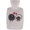 Classic Plant Hot Water Bottle with Organic Knitted Sheep Cover, 1.8 Litres - 1 pc