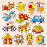 Goki Steckpuzzle Schaukelpferd, Ball, ...