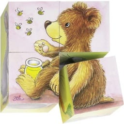 Goki Würfelpuzzle Tierkinder - 1 Stk