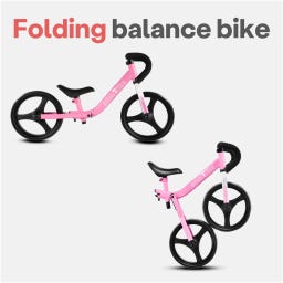 smarTrike Folding Balance Bike - pink
