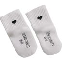 Eulenschnitt Babysocken Herz schwarz - 1 Paar