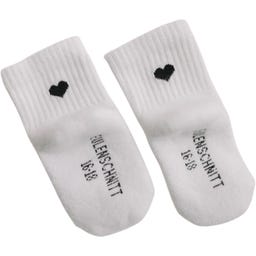 Eulenschnitt Babysocken Herz schwarz - 1 Paar