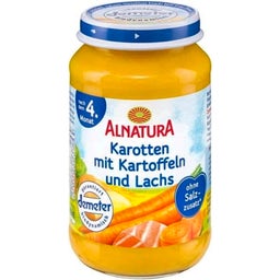 Bio Babygläschen Karotten m. Kartoff. & Lachs - 190 g