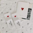 Eulenschnitt Babysocken Herz rot - 1 Paar