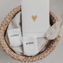 Eulenschnitt Babysocken Kleiner Bruder - 1 Paar