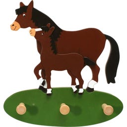 Weizenkorn Garderobe Pony Tobi mit Fohlen - 1 Stk