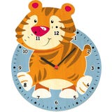 Weizenkorn Wanduhr Tiger