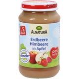 Bio Babygläschen Erdbeere Himbeere in Apfel