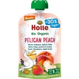 Bio Fruchtp&uuml;ree "Pelican Peach - Pouchy mit Pfirsich, Erdbeere, Apfel und Hafer"