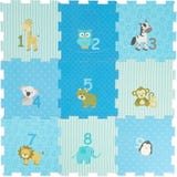 bieco Puzzlematte Tiere blau 18 Teile