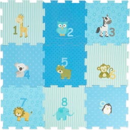 bieco Puzzlematte Tiere blau 18 Teile - 1 Stk
