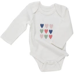 Beauty Baby Body langarm 2er Pack blau|weiß - 62-68