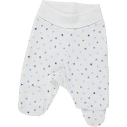 Beauty Baby Hose mit Füßen Boy 2er-Pack blau - 50-56