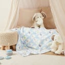 bieco Kuscheldecke Elefanten blau - 1 Stk