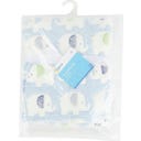 bieco Kuscheldecke Elefanten blau - 1 Stk