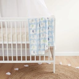 bieco Kuscheldecke Elefanten blau - 1 Stk