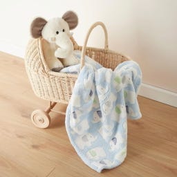 bieco Kuscheldecke Elefanten blau - 1 Stk