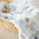 bieco Kuscheldecke Elefanten blau - 1 Stk