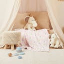 bieco Kuscheldecke Elefanten rosa - 1 Stk
