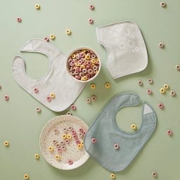 bieco 5er Set Lätzchen slate - 1 Set