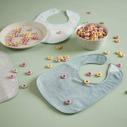 bieco 10er Set Lätzchen teal/slate - 1 Set
