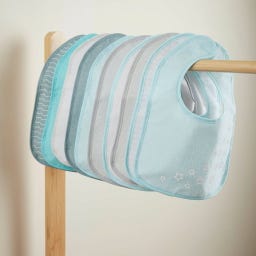 bieco 10er Set Lätzchen teal/slate - 1 Set