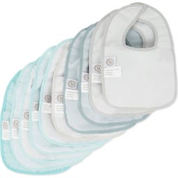bieco 10er Set Lätzchen teal/slate - 1 Set