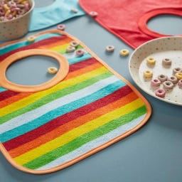 bieco 6er Set Schlupflätzchen Rainbow - 1 Set