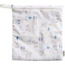 Windel-Nasstasche Medium, White Teddy