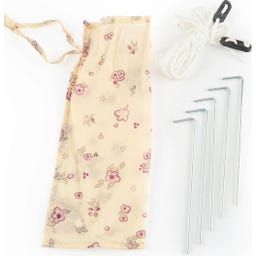 Strandmuschel mit UV-Schutz vintage flowers - 1 Stk