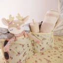 Strandmuschel mit UV-Schutz vintage flowers - 1 Stk