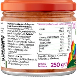 Pumpkin Organics Bio Veggie Bolognese - 250 g