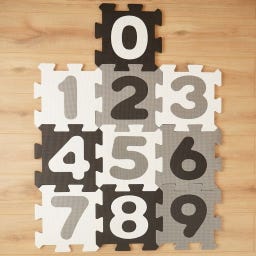Puzzlematte Zahlen black & white 10 Teile - 1 Stk