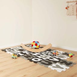 Puzzlematte Buchstaben black & white 26 Teile - 1 Stk