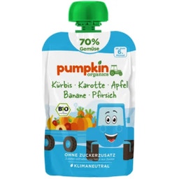 Bio Quetschie 'Kürbis, Karotte, Apfel, Banane, Pfirsich' - 100 g