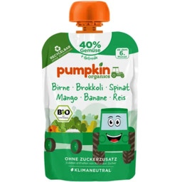 Bio Quetschie 'Birne, Brokkoli, Spinat, Mango, Banane, Reis' - 100 g