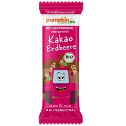 Pumpkin Organics Bio Haferriegel Kakao Erdbeere - 20 g