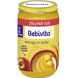 Bebivita Bio Babygläschen Mango in Apfel - 250 g