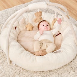 Nattou Teddy Spielkissen ecru mit Bogen - 1 Stk