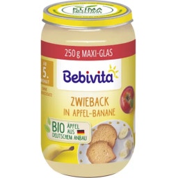 Bio Babygläschen Zwieback in Apfel-Banane - 250 g
