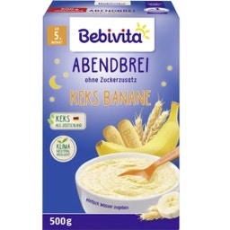 Bebivita Abendbrei ohne Zuckerzusatz Keks-Banane - 500 g