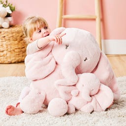 Fanfan Maxi-Kuscheltier Elefant rosa 60cm - 1 Stk