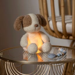 Mini  Kuscheltier Hund Nachtlicht Teddy Vanilla - 1 Stk