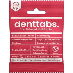 Denttabs Zahnputztabletten Strawberry mit Fluorid - 125 Stk