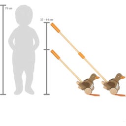 Animale Spingi e Vai - Anatra con Testa Mobile - 1 pz.
