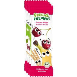 Freche Freunde Organic Snack Bar - Banana & Cherry - 4 bars of 23 g each