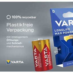 VARTA LONGLIFE Max Power D Blister 2 - 1 pack