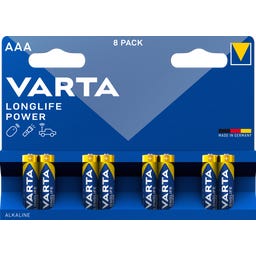 VARTA LONGLIFE Power AAA Double Blister 8 - 1 pack
