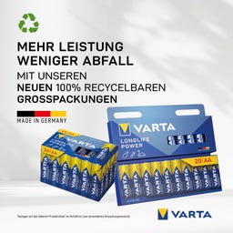 VARTA LONGLIFE Power AA Double Blister 8 - 1 pack
